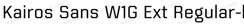 Kairos Sans W1G Ext Regular字体转换